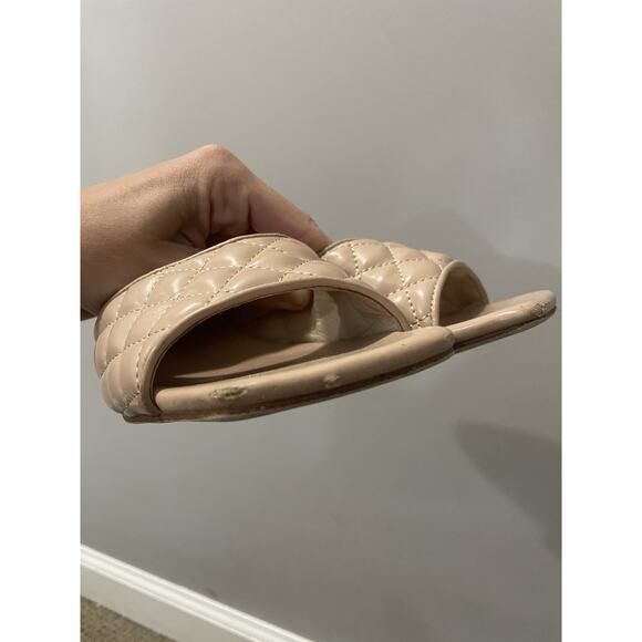 JEFFREY CAMPBELL Tan Crinkle Patent Sandal Size7 - Picture 9 of 11